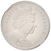 1 Royal - Elizabeth II Cherub with crossed arms; Silver obverse image