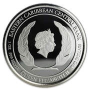 2 Dollars - Elizabeth II Emerald Isle of the Caribbean; Colourised obverse image