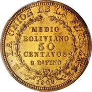 50 Centavos Brass pattern reverse image