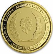 10 Dollars - Elizabeth II Emerald Isle of the Caribbean; Colourised obverse image