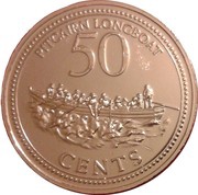 50 Cents - Elizabeth II 3rd portrait reverse image