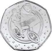 50 Cents Elliot and E.T on bicycle reverse image