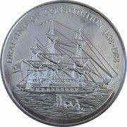 1 Dollar - Elizabeth II Drafting of the Constitution reverse image