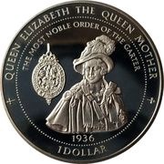 1 Dollar - Elizabeth II The Queen Mother, United Kingdom, 1997 reverse image
