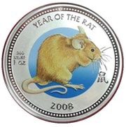 2 Dollars - Elizabeth II Year of the Rat, United Kingdom, 2008 reverse image