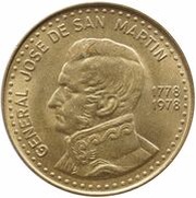 100 Pesos José de San Martín, Argentina, 1978-1979 reverse image