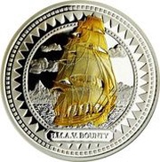 2 Dollars - Elizabeth II HMAV Bounty; Gilt reverse image