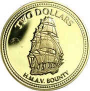 2 Dollars - Elizabeth II 3rd portrait, United Kingdom, 2010 reverse image