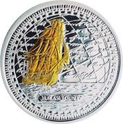 2 Dollars - Elizabeth II HMAV Bounty; Gilt, United Kingdom, 2010 reverse image