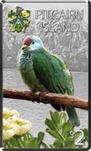 2 Dollars - Elizabeth II Henderson Island Fruit dove, United Kingdom, 2013 reverse image