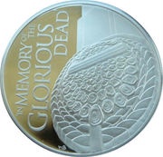 2 Dollars - Elizabeth II Wreath at Cenotaph, United Kingdom, 2013 reverse image