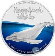 2 Dollars - Elizabeth II Humpback Whale, United Kingdom, 2016 reverse image