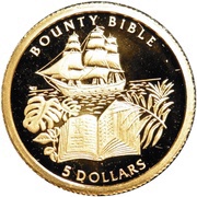 5 Dollars - Elizabeth II Bounty Bible, United Kingdom, 2005 reverse image