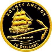 10 Dollars - Elizabeth II Bounty Anchor, United Kingdom, 2007 reverse image