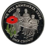 1 Crown - Elizabeth II Signing of the Armistice; Colourised, United Kingdom, 2014 reverse image