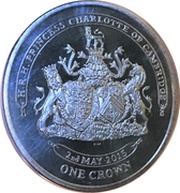 1 Crown - Elizabeth II Princess Charlotte of Cambridge, United Kingdom, 2015 reverse image