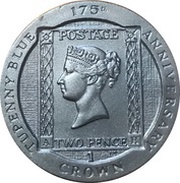1 Crown - Elizabeth II 175th Anniversary Tu’penny Blue, United Kingdom, 2015 reverse image