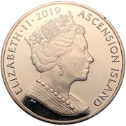1 Crown - Elizabeth II First man on the moon obverse image