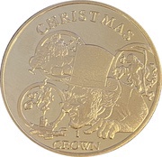 1 Crown - Elizabeth II Christmas, United Kingdom, 2020 reverse image