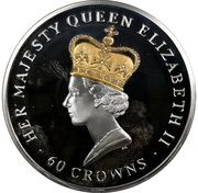 60 Crowns - Elizabeth II Diamond Jubilee, United Kingdom, 2012 reverse image