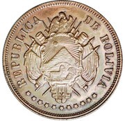 1 Boliviano Bronze Pattern obverse image