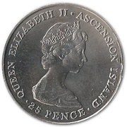 25 Pence - Elizabeth II Royal Wedding; Silver Issue obverse image