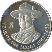 25 Pence - Elizabeth II Year of the Scout, United Kingdom, 1983 reverse image