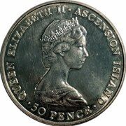 50 Pence - Elizabeth II Royal Visit obverse image