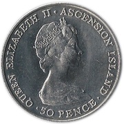 50 Pence - Elizabeth II Royal Visit; Silver Proof Issue obverse image