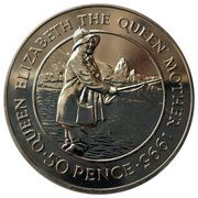 50 Pence - Elizabeth II Queen Mother, United Kingdom, 1995 reverse image