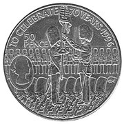 50 Pence - Elizabeth II Queen Elizabeth II, United Kingdom, 1996 reverse image