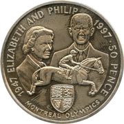 50 Pence - Elizabeth II Montreal Olympics, United Kingdom, 1997 reverse image