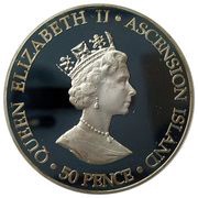 50 Pence - Elizabeth II Queen Mother; Silver Proof Issue obverse image
