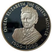 50 Pence - Elizabeth II Queen Mother; Silver Proof Issue, United Kingdom, 2000 reverse image