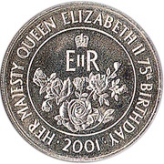 50 Pence - Elizabeth II Queen Elizabeth II, United Kingdom, 2001 reverse image