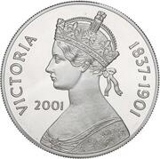 50 Pence - Elizabeth II Centennial of Queen Victoria's Death, United Kingdom, 2001 reverse image
