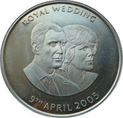 50 Pence - Elizabeth II Charles and Camilla Wedding, United Kingdom, 2005 reverse image