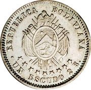 1 Escudo Silver Pattern obverse image