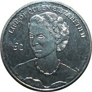 2 Pounds - Elizabeth II Diamond Jubilee; Silver Proof Issue, United Kingdom, 2012 reverse image