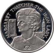 2 Pounds - Elizabeth II Death of Margaret Thatcher, United Kingdom, 2013 reverse image