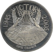 1 Crown - Elizabeth II Victory in Europe, United Kingdom, 2005 reverse image