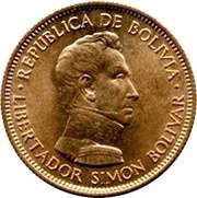 10 Bolivianos / 1 Bolivar obverse image