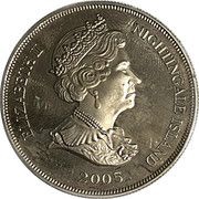 1 Crown - Elizabeth II The Queen Mother, young girl obverse image