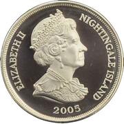 1 Crown - Elizabeth II The Queen Mother, young, blue dress obverse image