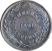 ½ Penny British East India Company, United Kingdom, 1821 reverse image