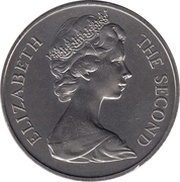 25 Pence - Elizabeth II Tercentenary of restored British Rule obverse image