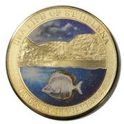 25 Pence - Elizabeth II Flounder; Sea Life reverse image