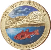 25 Pence - Elizabeth II Sea Life reverse image
