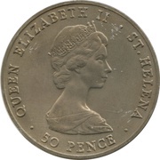 50 Pence - Elizabeth II Royal Visit obverse image
