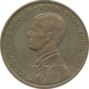 50 Pence - Elizabeth II Royal Visit, United Kingdom, 1984 reverse image